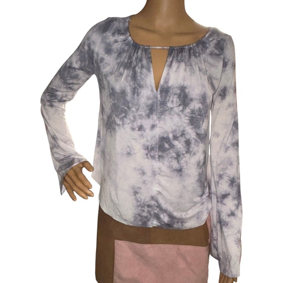 AE Soft & Sexy Flare Sleeve Tie Dye Top Size S Boho Chic Coastal Wanderlust - Picture 2 of 9